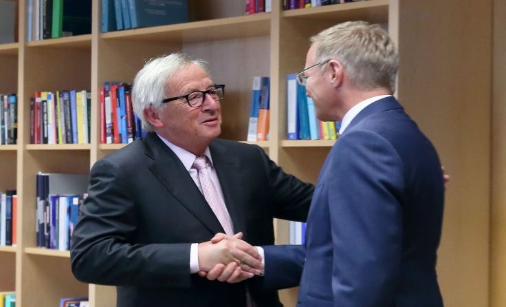 Kommissionspräsident Juncker und Landeshauptmann Stelzer Foto: Land OÖ/Liedl
