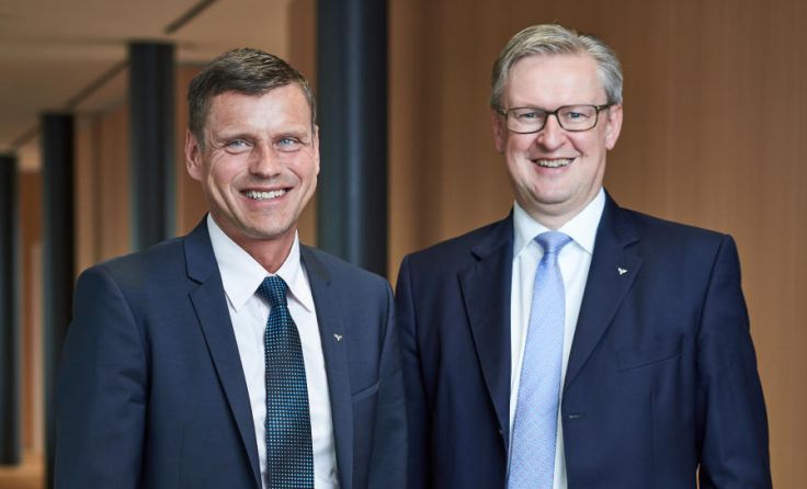 Volksbank OÖ Vorstandsdirektoren Richard Ecker und Andreas Pirkelbauer (Foto: Stefan Beiganz)
