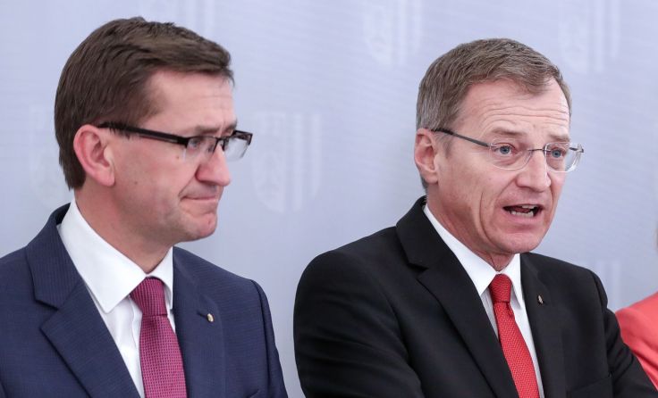 Wirtschaftslandesrat Markus Achleitner und Landeshauptmann Thomas Stelzer Foto: Weihbold