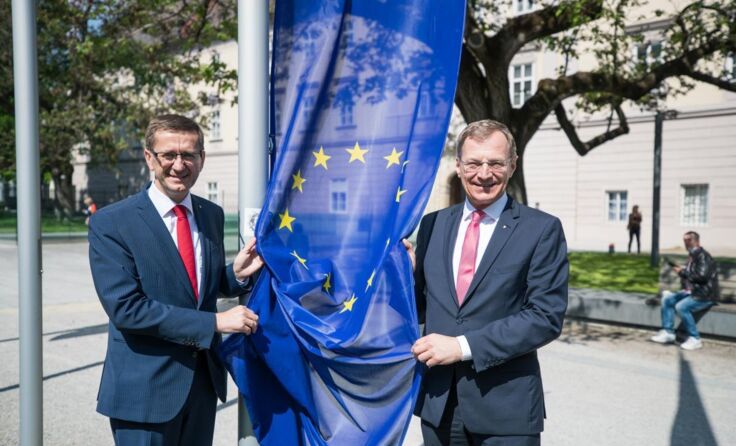 Thomas Stelzer und Markus Achleitner (Foto: Land OÖ/Mayrhofer)