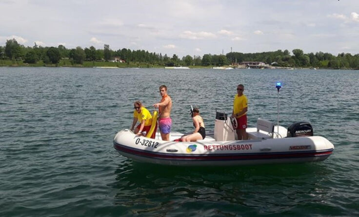 Das Einsatzboot am Ausee (Foto: Österreichische Wasserrettung Landesverband OÖ)