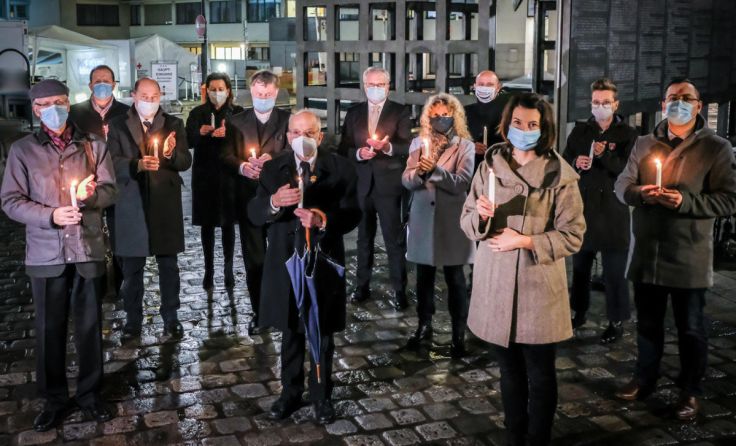 Bei der Friedenskundgebung (Foto: Stadt Linz)