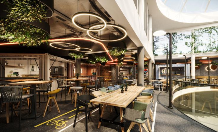 Ein Food-Market entsteht im ersten Stock. (Foto: Nopp Innenarchitektur GmbH)