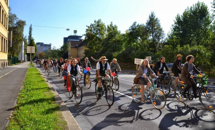 Höhepunkt des Festes wird wieder die Radparade sein. (Foto: Radlobby OÖ)