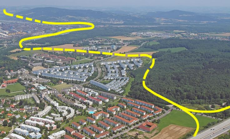 Die vom Land bevorzugte Trasse (Foto: PTU/Pertlwieser)