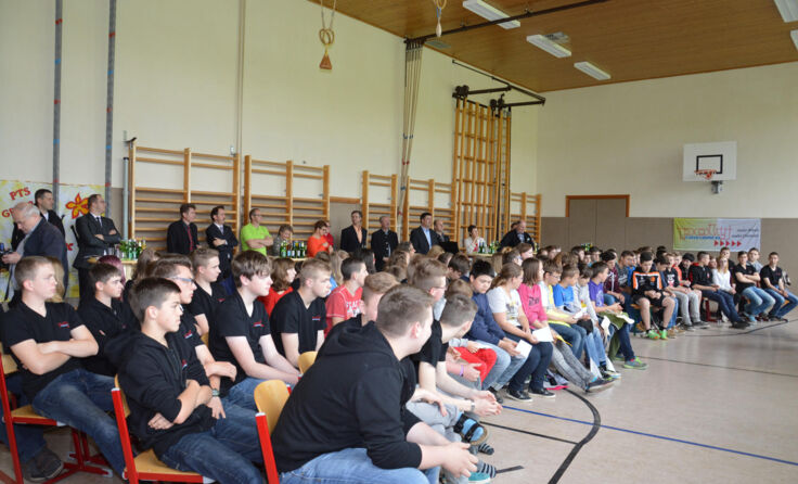Der Turnsaal der Polytechnischen Schule Griesbach war gut gefüllt.