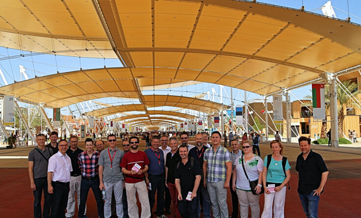 Die Kastner-Führungsmannschaft bei der "Expo" in Mailand. Foto: Kastner