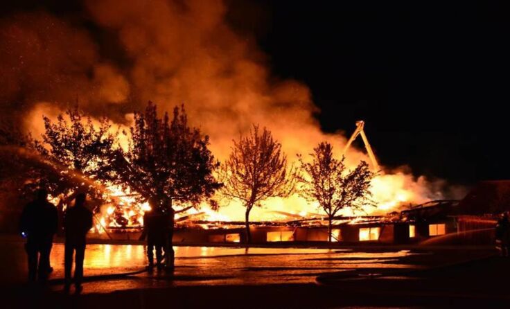 Das bäuerliche Anwesen fiel den Flammen zum Opfer. Fotos: Reinhard Zeilinger, BM