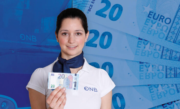 Am 23. Juli 2015 wird der neue 20iger in Zwettl vorgestellt. Foto: OeNB 