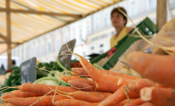 Unter anderem wartet frisches Gemüse direkt vom Bauern auf die Besucher. Foto: Vowe
