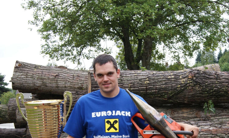 Armin Kugler ist die europäische Nummer eins im Holzsport.