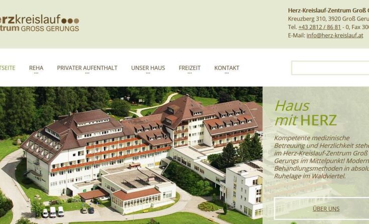 Ein Screenshot der neuen, überarbeiteten Website. 