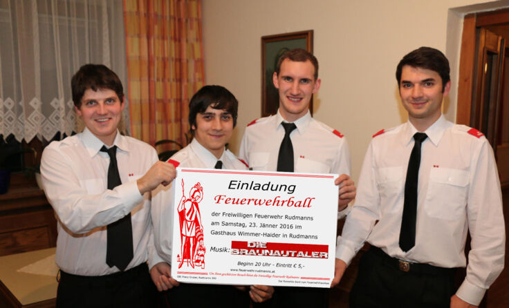 V.l.: Kurt Hofbauer, Philipp Heiler, Rene Weiß, Manuel Fida freuen sich auf zahlreiche Besucher!