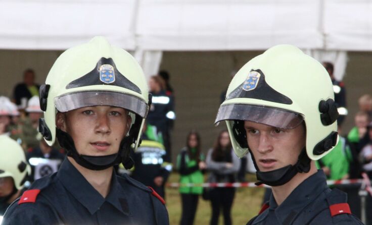 Markus Kaltenberger und Jakob Hammerl von der FF Kirchbach. Foto: Günther Huber