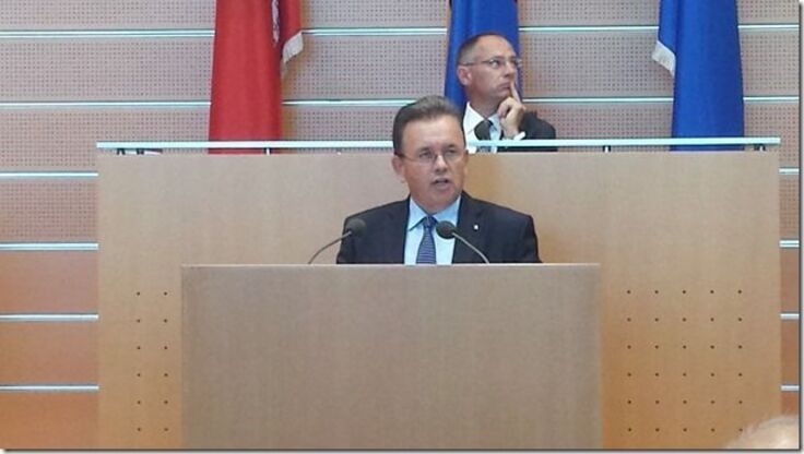 LAbg Franz Mold bei seiner Rede im NÖ Landtag. Foto: zVg