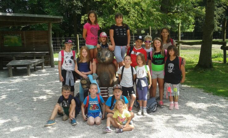 Die Kinder verbrachten einen tollen Tag im Tierpark Haag. Foto: zVg
