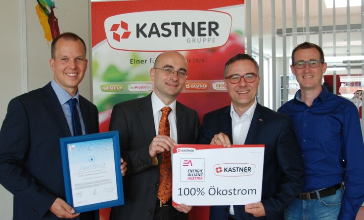V.l.: Norbert Stummer, Jörg Sollfelner, Christof Kastner, Wolfgang Huber. Foto: zVg Kastner