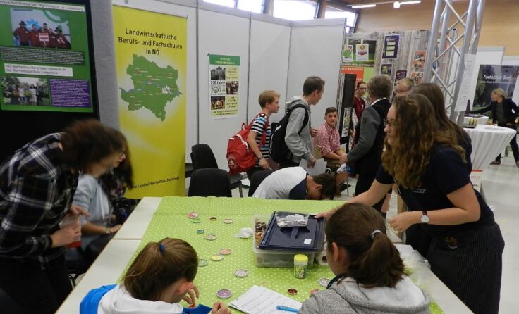 Der Workshop-Bereich der landwirtschaftlichen Schulen. Foto: Messe Wieselburg