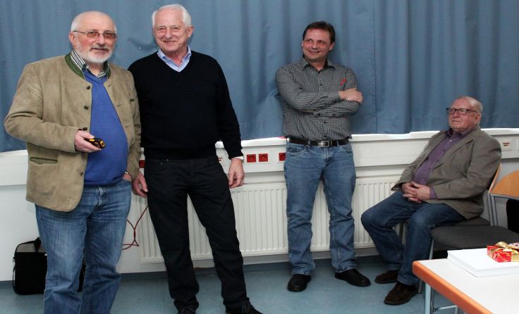 V.l.: Franz Traxler, Wilfried Brocks, Jürgen Binder, Horst Führer Foto: Werner Czanba 