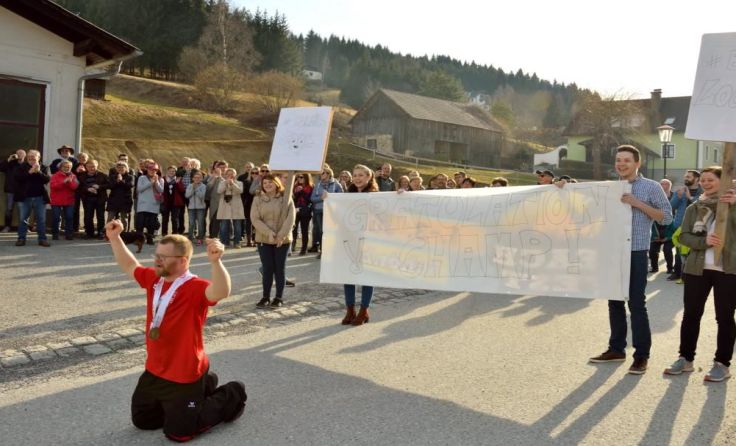 Jakob Wagner zeigte sich sichtlich überwältigt ob des herzlichen Empfangs. 