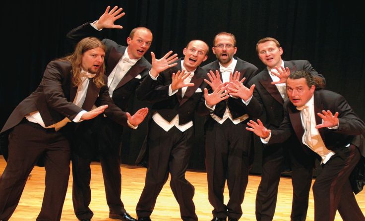 Sie wissen, wie man das Publikum unterhält, die Comedian Vocalists. Foto: Comedian Vocalists