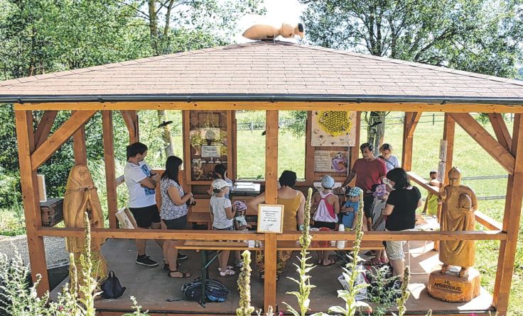 Eine Station der Ferienspiele 2017 wurde am Bienenweg abgehalten. 