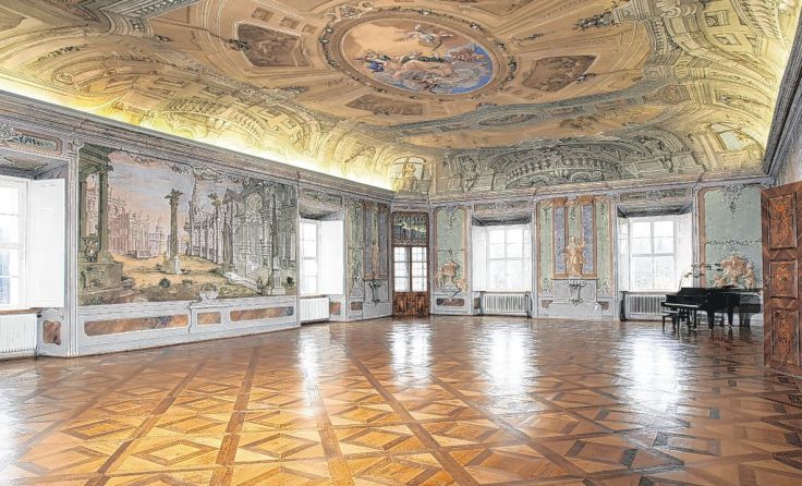 Der Festsaal in Stift Zwettl bietet ein perfektes Ambiente für das Konzert; Foto: Stift Zwettl
