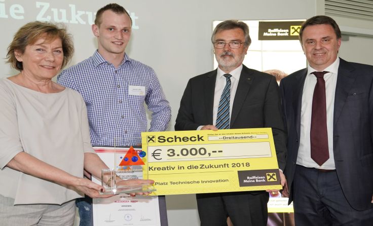 V.l.: Sonja Zwazl, Alexander Janda, Hermann Kalenda, Wolfgang Ecker; Foto: Josef Bollwein 