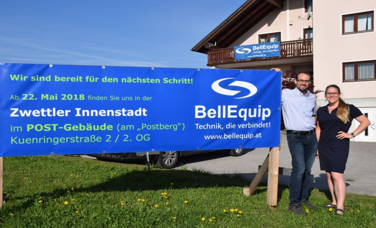 Geschäftsführer Günther Lugauer mit Assistentin der GF Sonja Hackl; Foto: BellEquip GmbH 