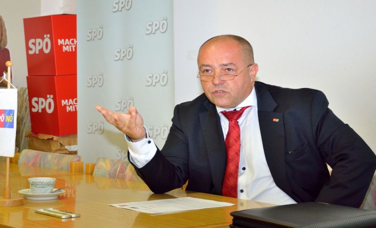 SPÖ Bezirksvorsitzender Herbert Kraus beim Pressegespräch in Zwettl, 
