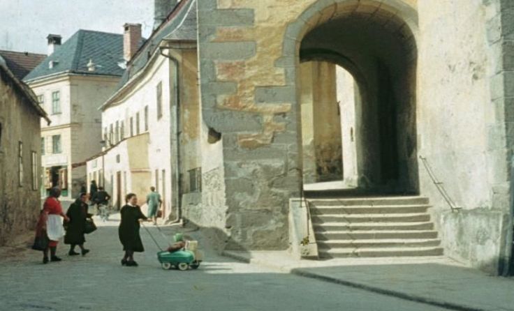 Hier abgebildet: die Zwettler Landstraße um 1960; Foto: Josef Frank