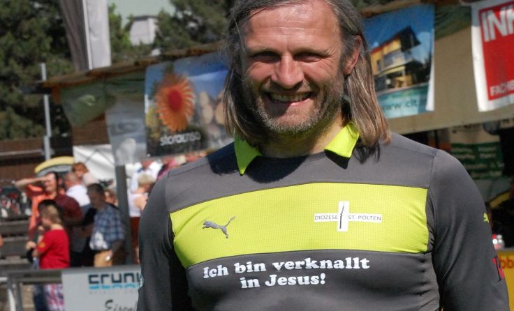 Kapitän der Nationalmannschaft, der Ybbser Pfarrer Hans Wurzer; Foto: Wolfgang Zarl