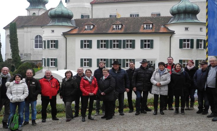 Unternehmer und Funktionäre des Wirtschaftsbundes Zwettl zu Besuch im Schloss Artstetten
