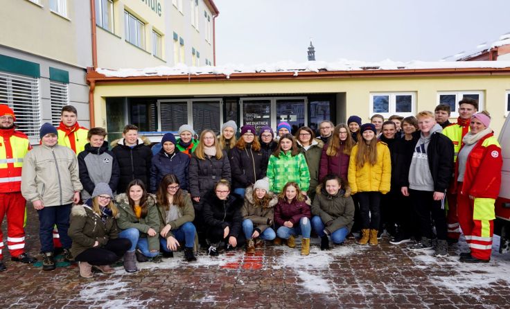 Rund 30 Schüler nahmen an dem Kurs teil; Foto: Samariterbund Groß Gerungs
