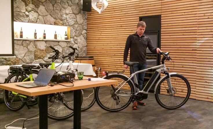 Bei diesem E-Bike ist der Akku im Rahmen integriert