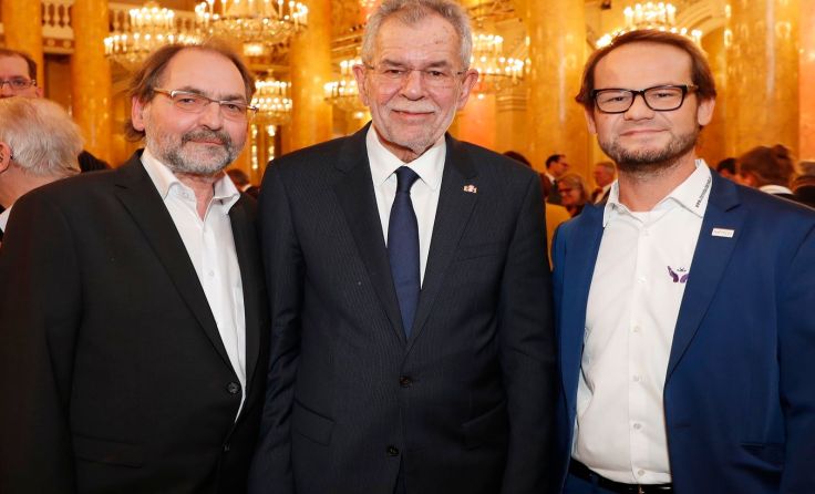 Günter Schmid, Alexander van der Bellen,Mag. Jürgen Holzinger (v.l.) Foto: Jürgen Lechner
