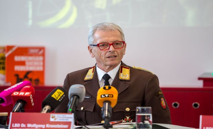 Landesfeuerwehrkommandant Wolfgang Kronsteiner präsentierte die Bilanz.