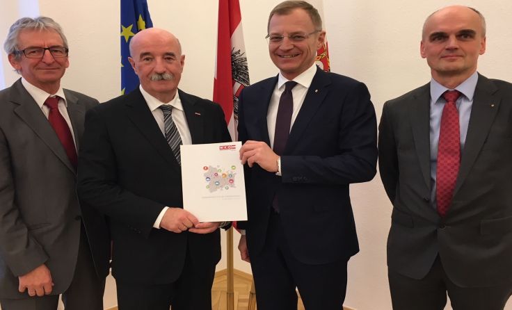 Alfred Domokosch, Manfred Benischko, Thomas Stelzer, und Reinhard Hofer (v.l.)