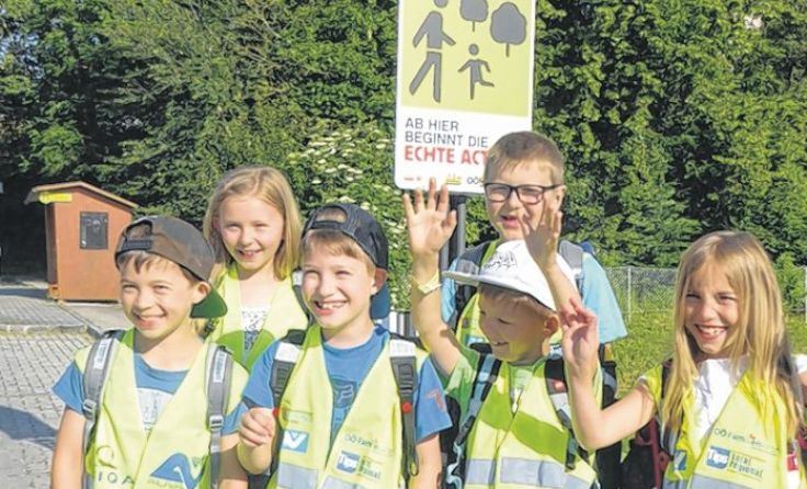 Schulweg zu Fuß statt „Elterntaxi“ in Kematen an der Krems Foto: Gemeinde