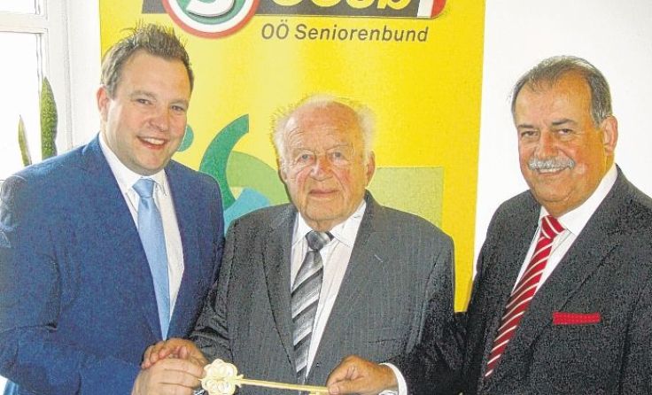 V.l.: Franz Ebner, Landesobmann Josef Ratzenböck und Walter Störk Foto: OÖSB