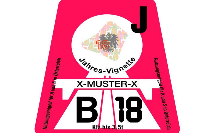 Die Mautvignette 2018 trägt kirschrot! Foto: Asfinag