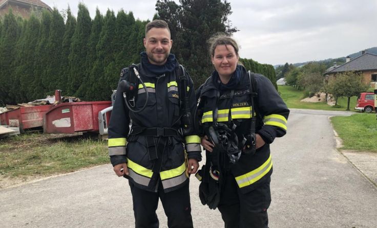 Doris Holzer mit Kommandant-Stv. Michael Mörwald (Foto: privat)