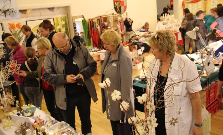 Die Kernlandhalle ist bereit für die Besucher der Kreativausstellung. (Foto: privat)