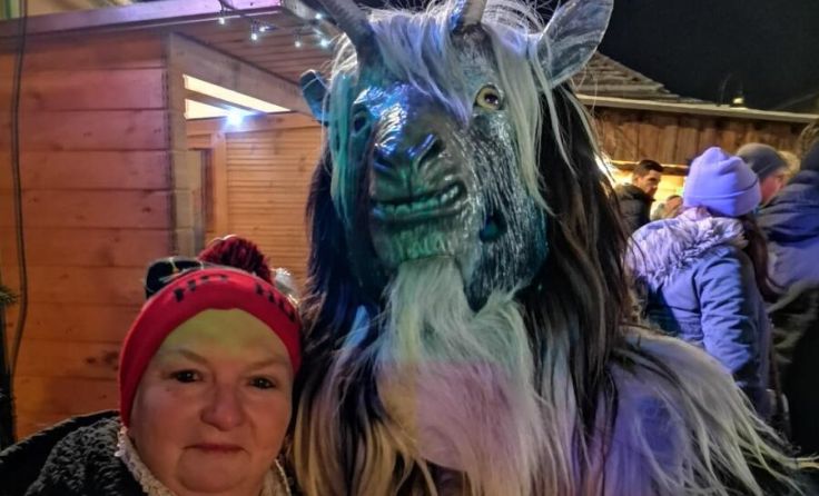 Autorin Karin Zauner und "Goaß" Josi (Foto: privat)