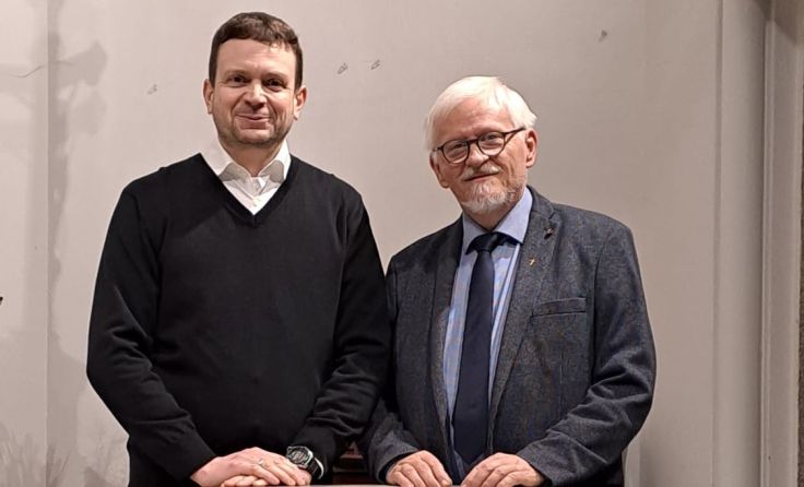 Lektor Klaus Gradl-Lami (l.) mit Pfarrer Günter Wagner
