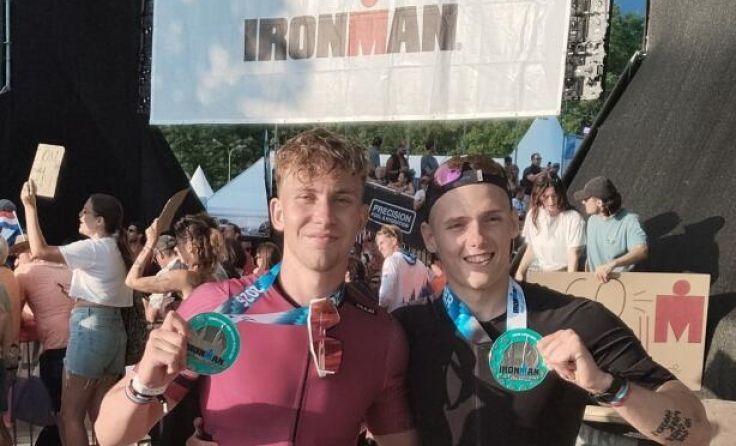 Stolz auf ihr "Ironman"-Debüt: Lukas Lindner (l. ) und Michael Wirtl-Gutenbrunner (Foto: privat)