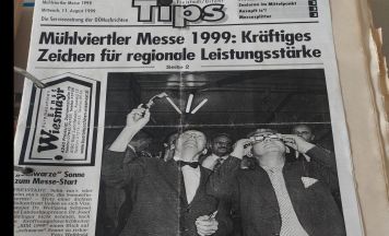 Als der Vizekanzler und der Landeshauptmann in Freistadt Sonnenfinsternis schauen kamen