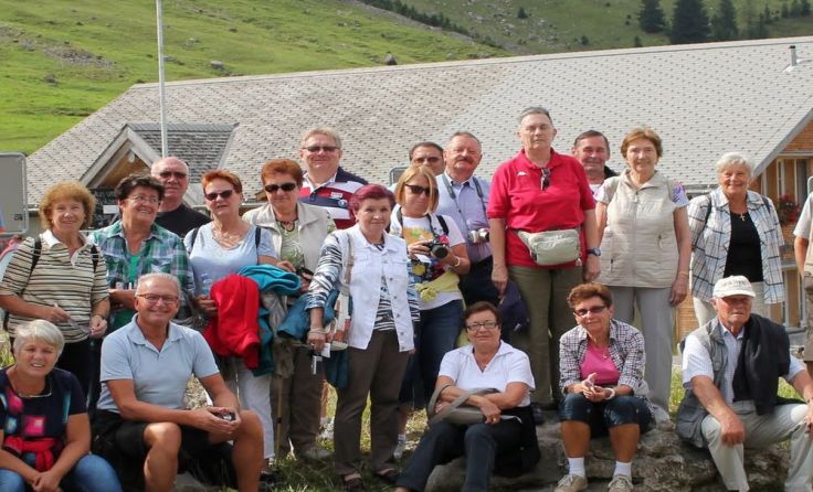 Reisegruppe auf der Bielerhöhe/Silvretta
