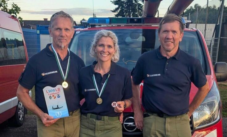 v.l.: Die Sieger Richard und Tamara Brandstätter gemeinsam mit Reinhard Rathmayr (Foto: privat)