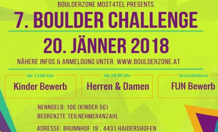 Flyer 7. Boulder Challenge